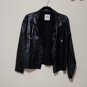 Zara Black Leather Jacket